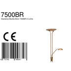 Vloerlamp Biron 7500BR Brons met twee dimmers 2700 Kelvin