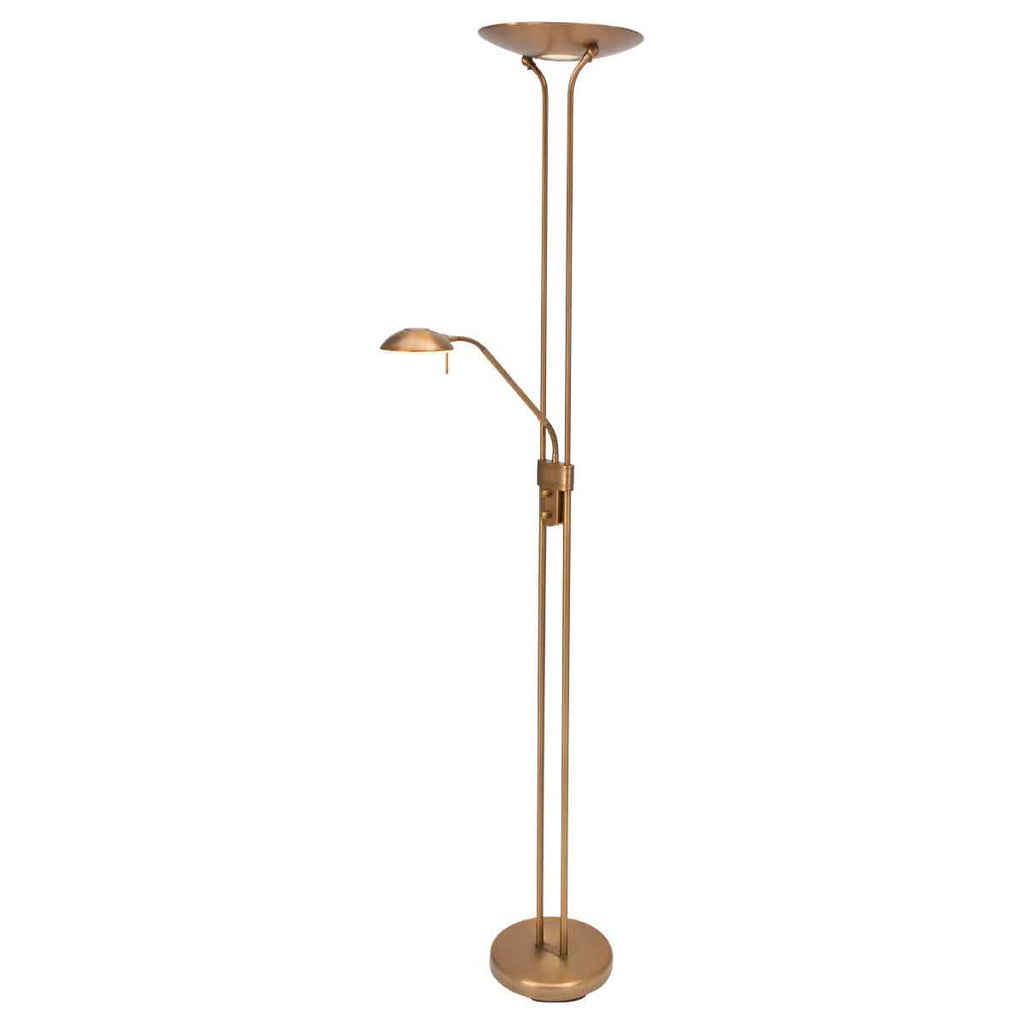Vloerlamp Biron 7500BR Brons met twee dimmers 2700 Kelvin