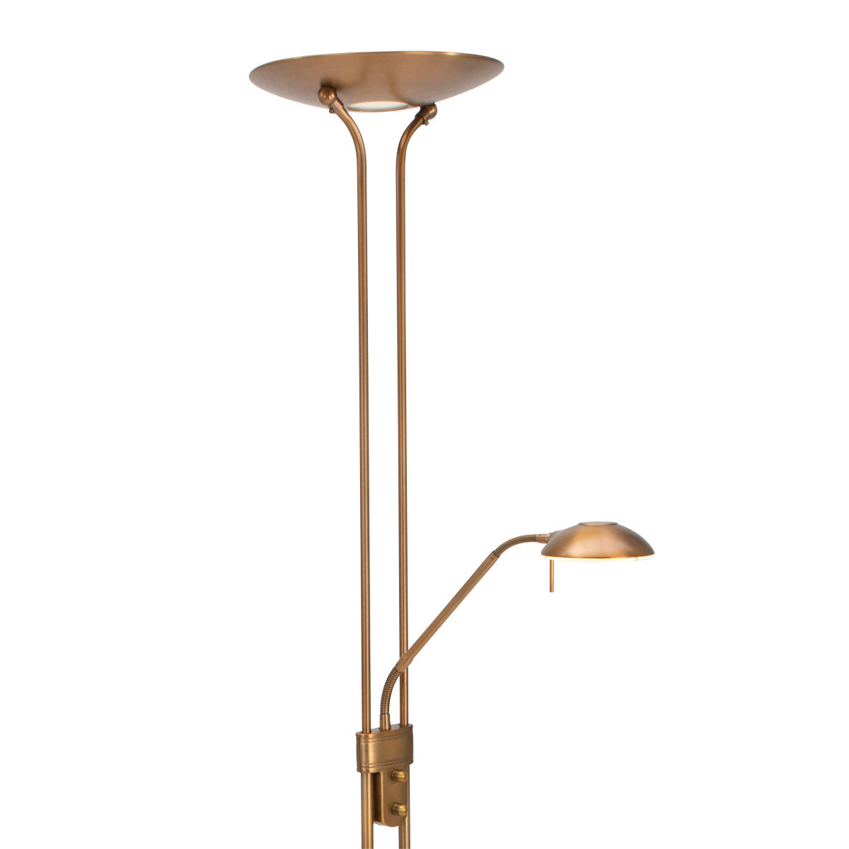 Vloerlamp Biron 7500BR Brons met twee dimmers 2700 Kelvin