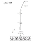 Vloerlamp Biron 1 lichts 7501BR Brons met dimmer 2700 Kelvin