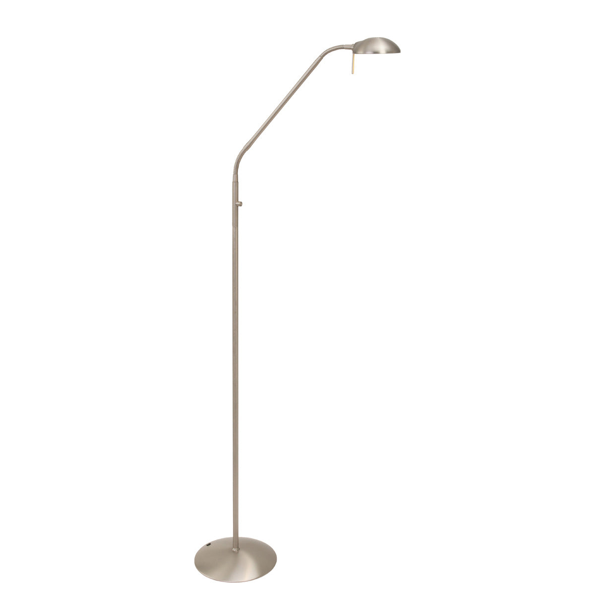 Vloerlamp Biron 1 lichts 7501ST Staal met dimmer 2700 Kelvin