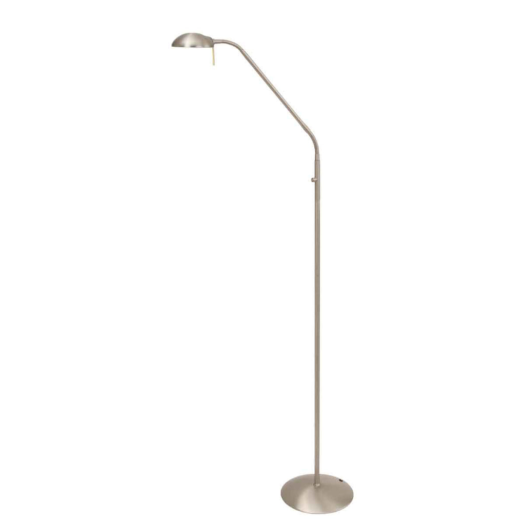 Vloerlamp Biron 1 lichts 7501ST Staal met dimmer 2700 Kelvin