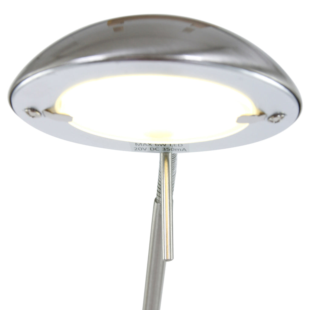 Vloerlamp Biron 1 lichts 7501ST Staal met dimmer 2700 Kelvin