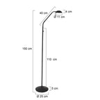 Vloerlamp Biron 1 lichts 7501ZW Zwart met dimmer 2700 Kelvin