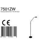 Vloerlamp Biron 1 lichts 7501ZW Zwart met dimmer 2700 Kelvin
