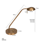 Bronskleurige tafellamp Biron 1 lichts 7502BR met draai dimmer 2700 Kelvin