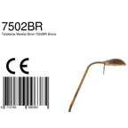 Bronskleurige tafellamp Biron 1 lichts 7502BR met draai dimmer 2700 Kelvin
