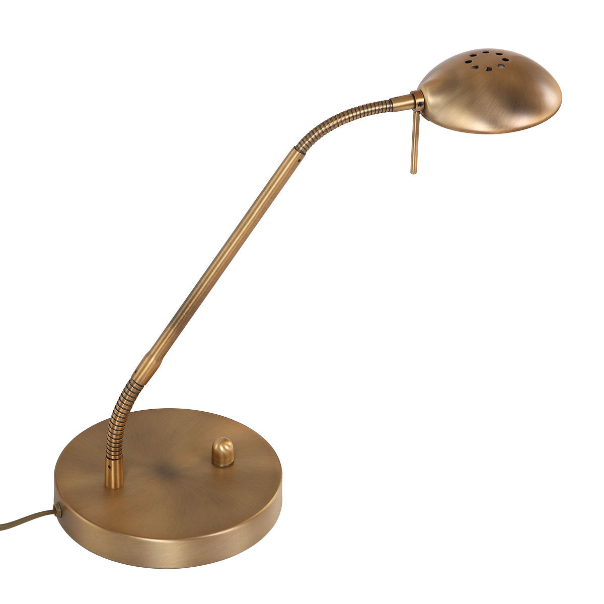 Bronskleurige tafellamp Biron 1 lichts 7502BR met draai dimmer 2700 Kelvin