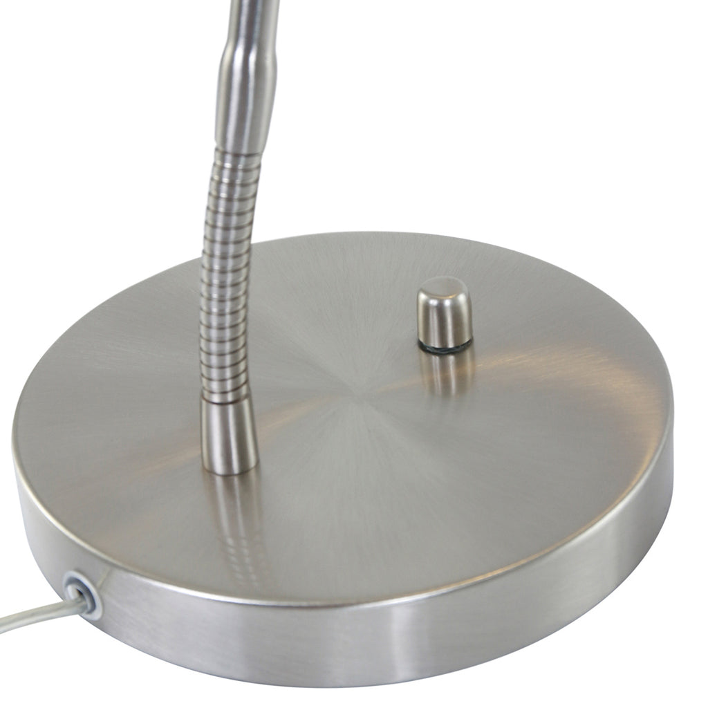 Stalen tafellamp Biron 1 lichts 7502ST met draai dimmer 2700 Kelvin
