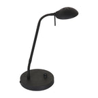 Zwarte tafellamp Biron 1 lichts 7502ZW met draai dimmer 2700 Kelvin