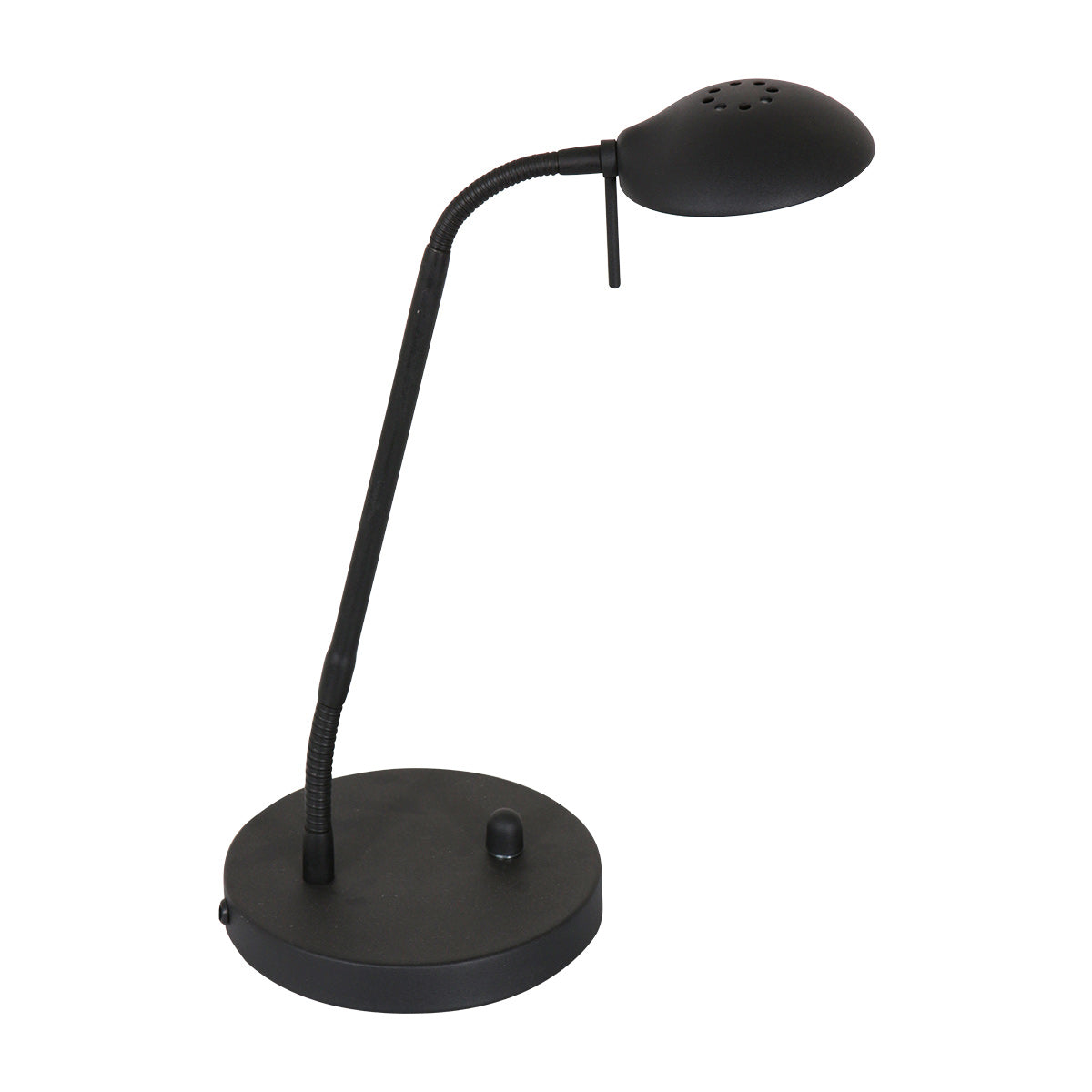 Zwarte tafellamp Biron 1 lichts 7502ZW met draai dimmer 2700 Kelvin