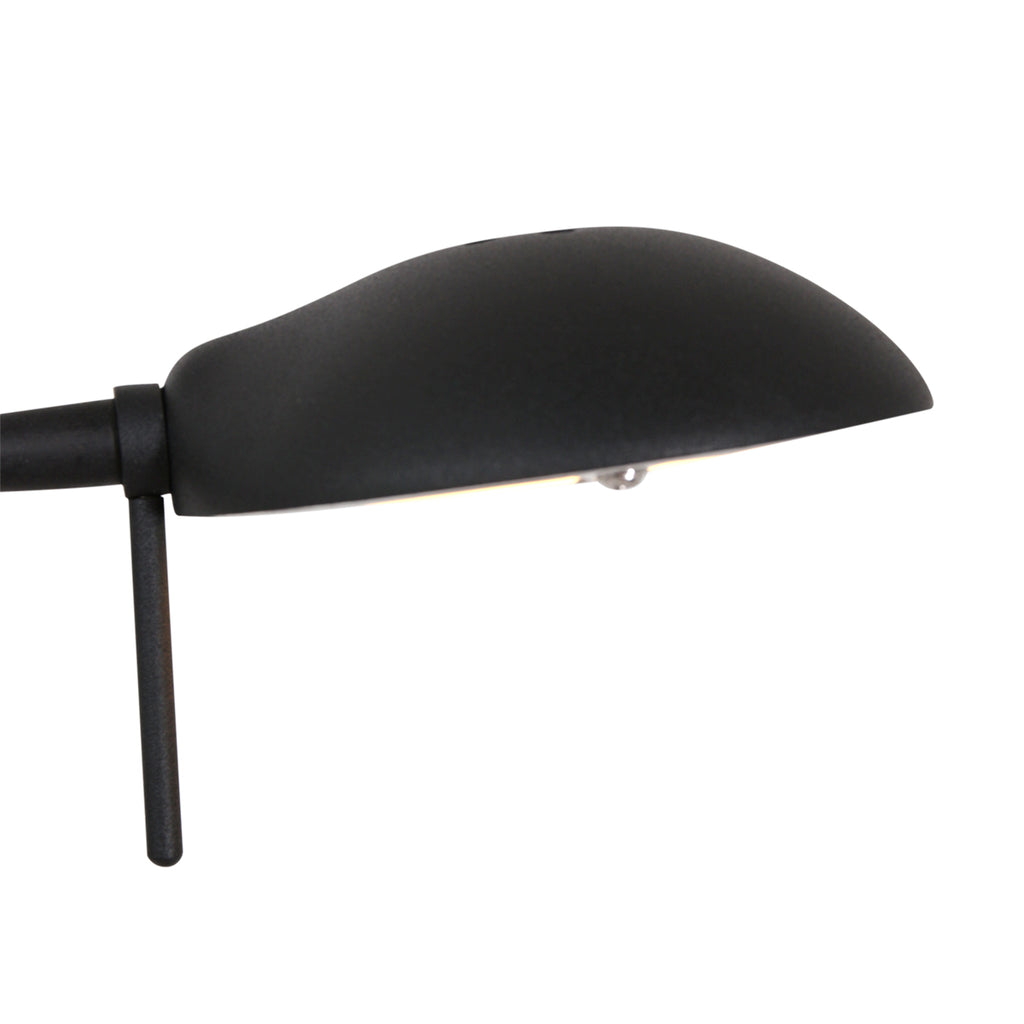 Zwarte tafellamp Biron 1 lichts 7502ZW met draai dimmer 2700 Kelvin