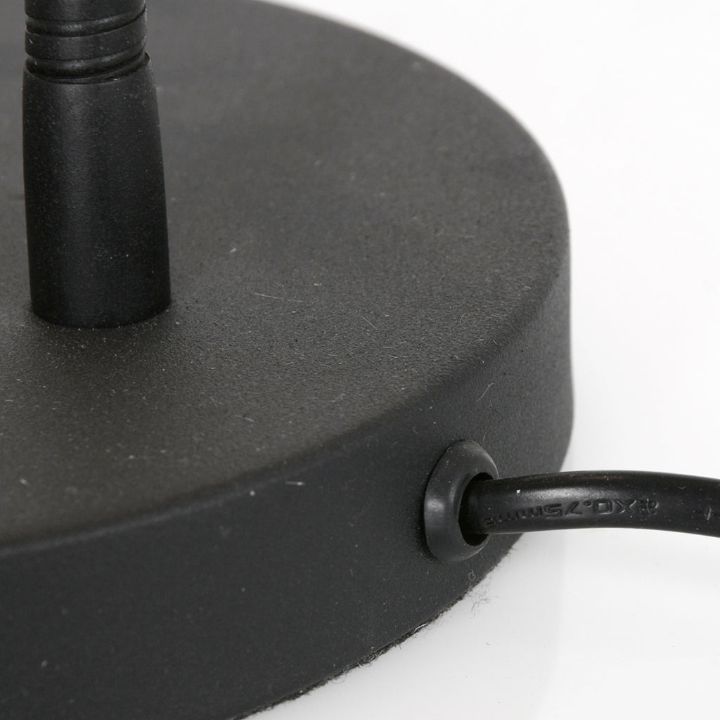 Zwarte tafellamp Biron 1 lichts 7502ZW met draai dimmer 2700 Kelvin