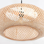 Hanglamp Maze 7505ZW – Beige bamboe lamp met rustige uitstraling