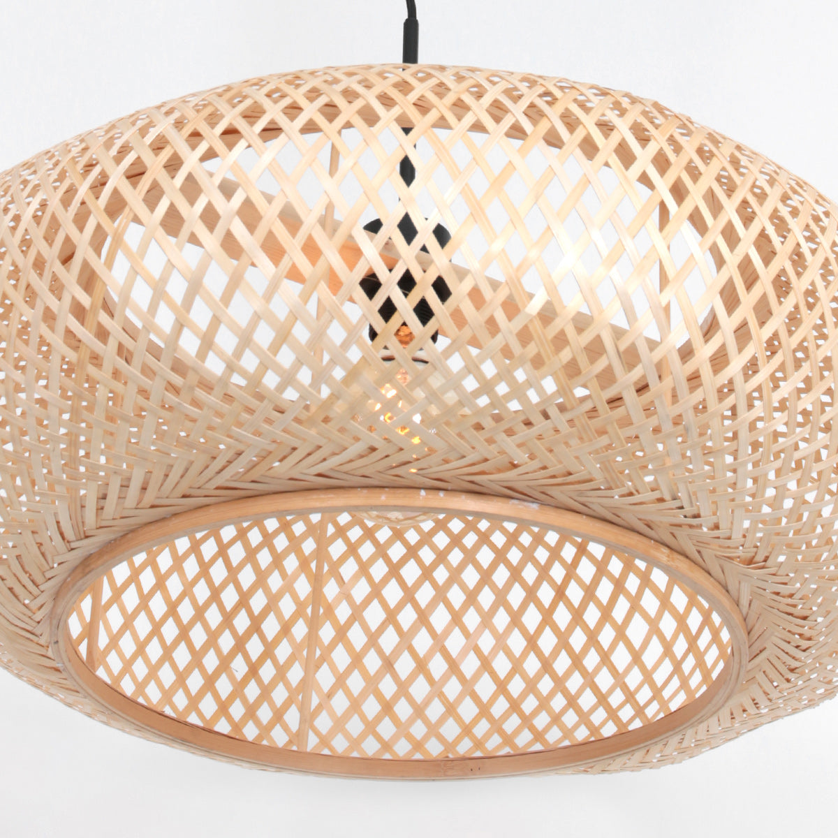 Hanglamp Maze 7505ZW – Beige bamboe lamp met rustige uitstraling
