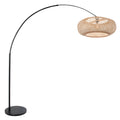 Vloerlamp Sparkled Light 7268ZW+K2000HS Zwart-Bruin