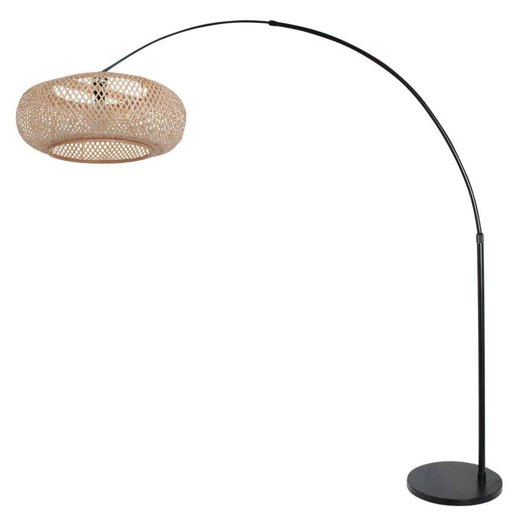 Vloerlamp Sparkled Light 7268ZW+K2000HS Zwart-Bruin