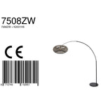 Vloerlamp Sparkled Light 7268ZW+K2001HS Zwart-Zwart/Bruin