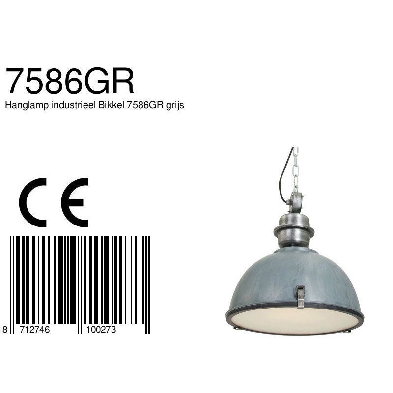 Hanglamp Bikkel 7586GR Grijs