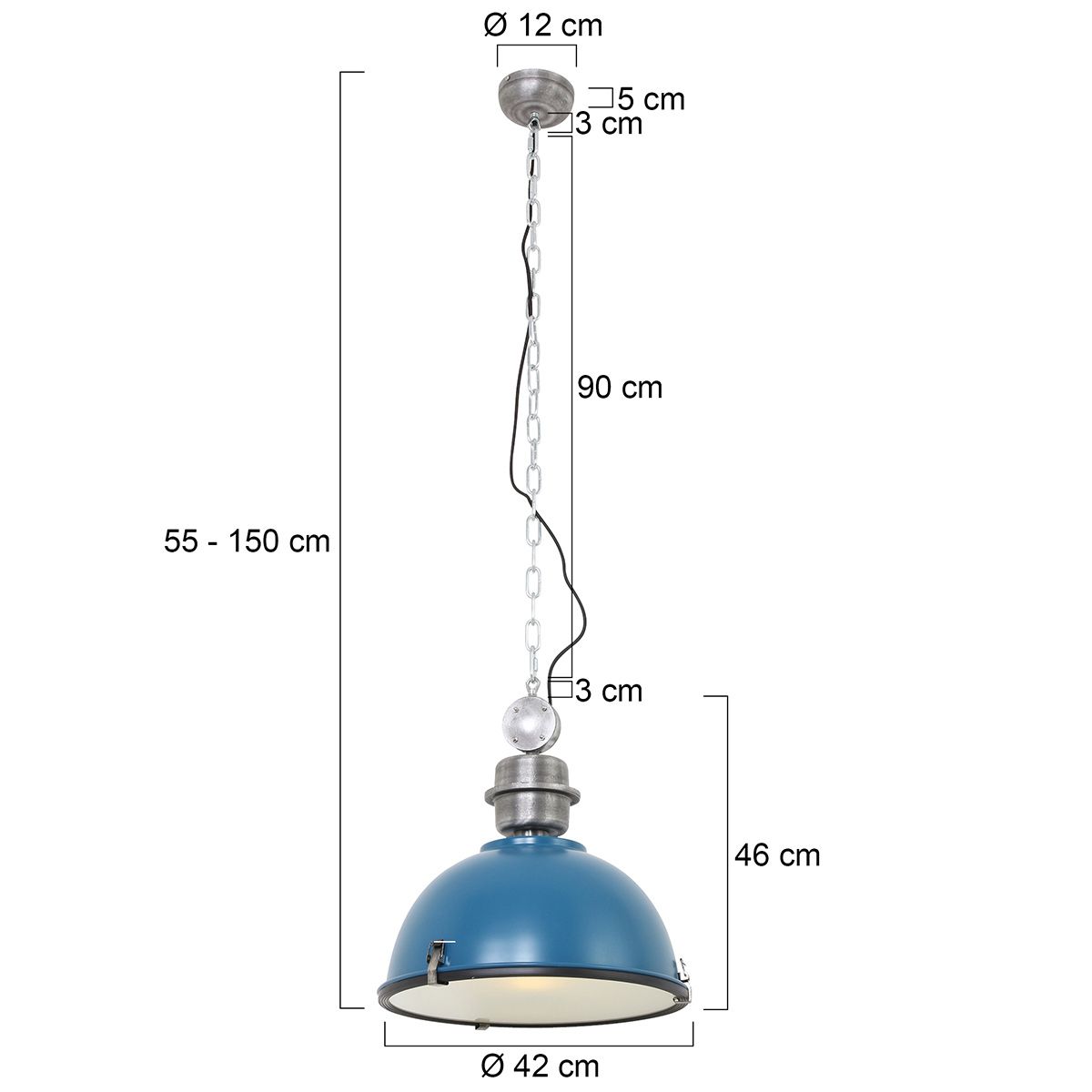 Hanglamp Bikkel 7586PE Petrol