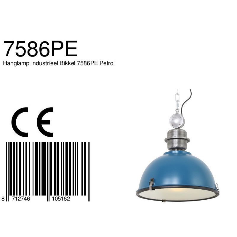Hanglamp Bikkel 7586PE Petrol