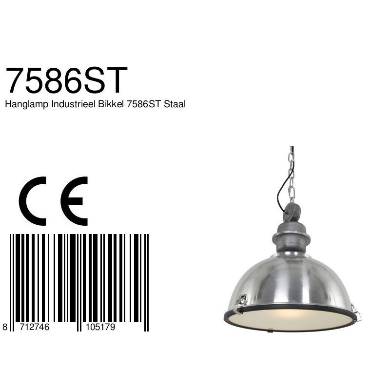 Hanglamp Bikkel 7586ST Staal