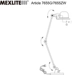 Tafellamp Davin 7655ZW Zwart met kleine fitting E14