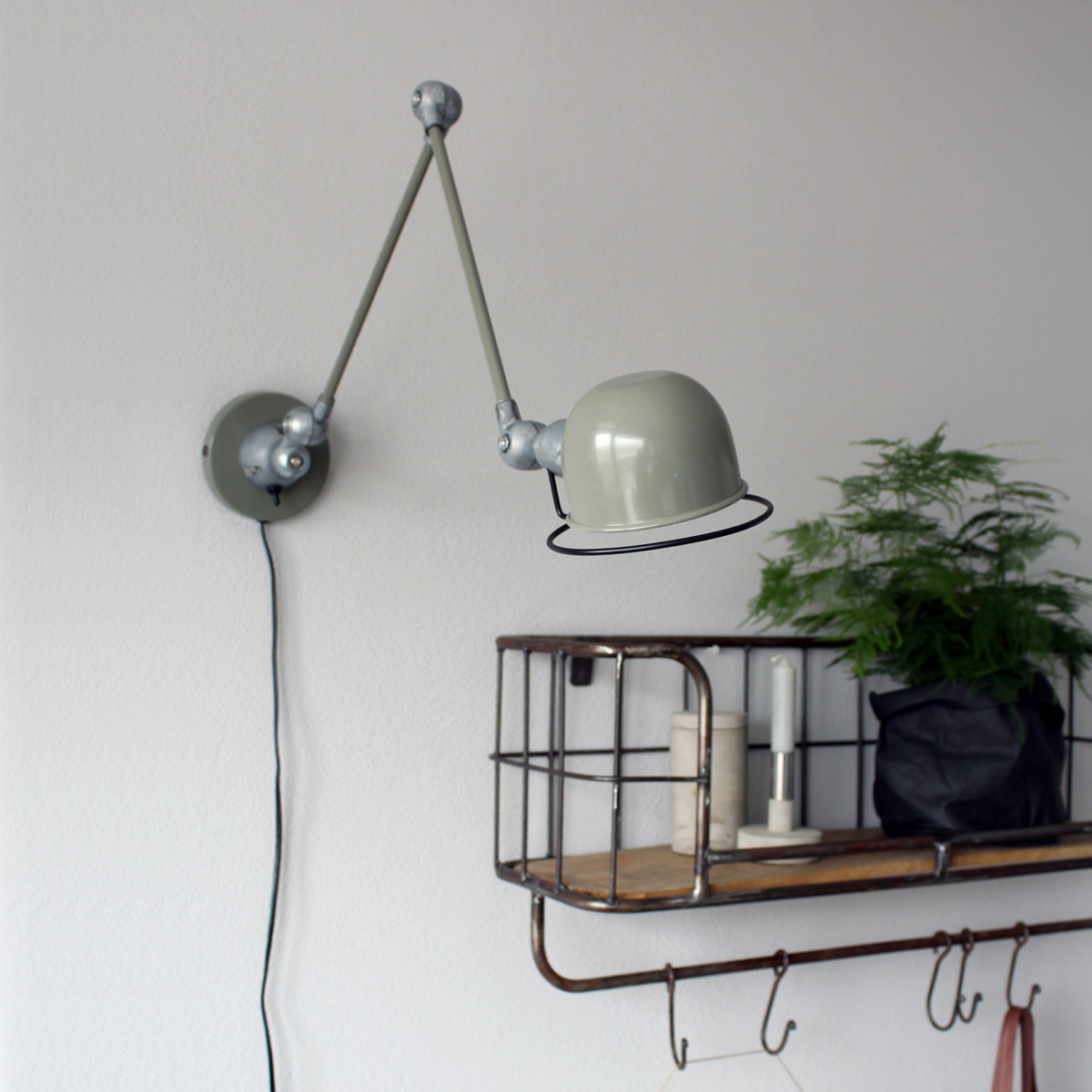 Wandlamp Davin 7656G Groen met kleine fitting E14