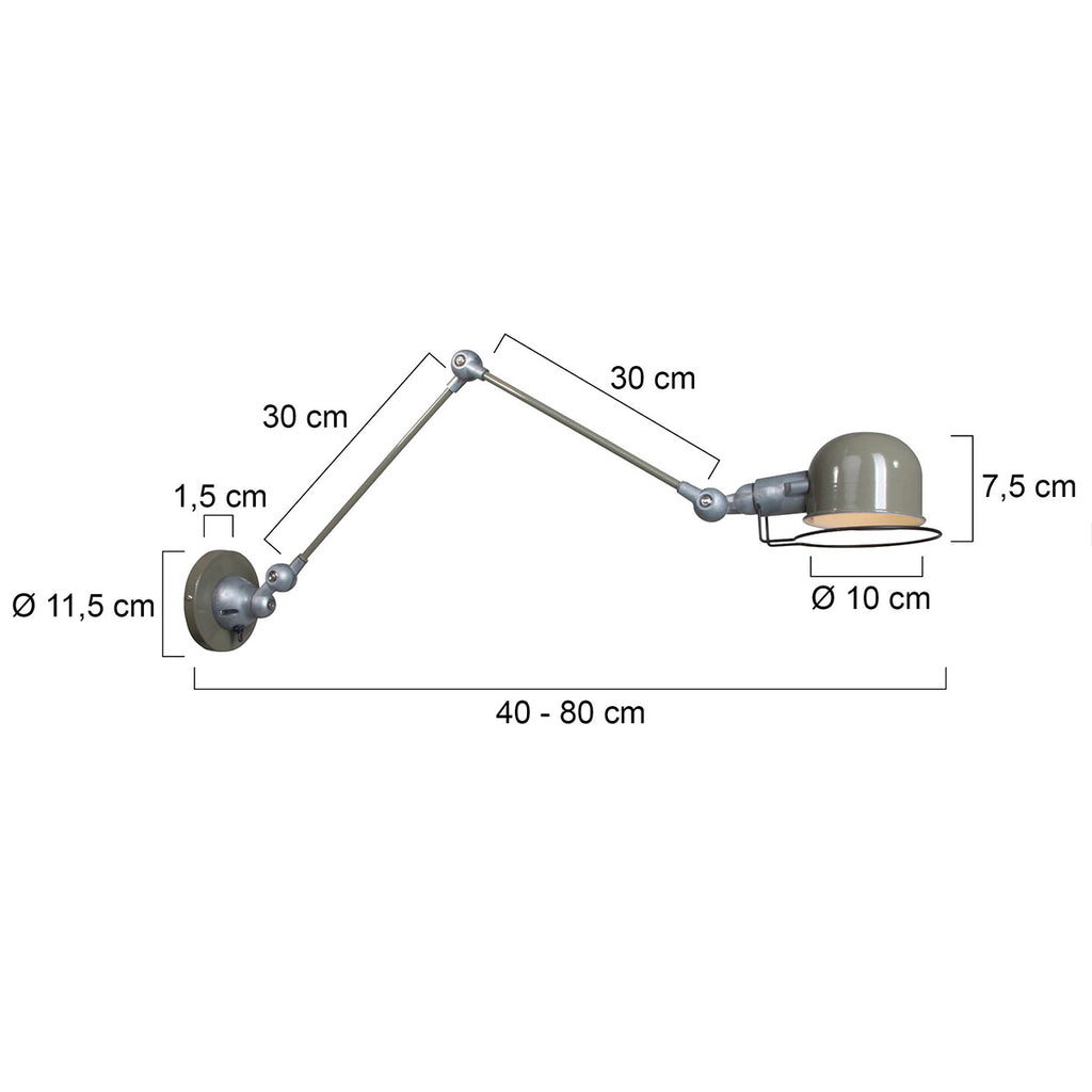 Wandlamp Davin 7656G Groen met kleine fitting E14