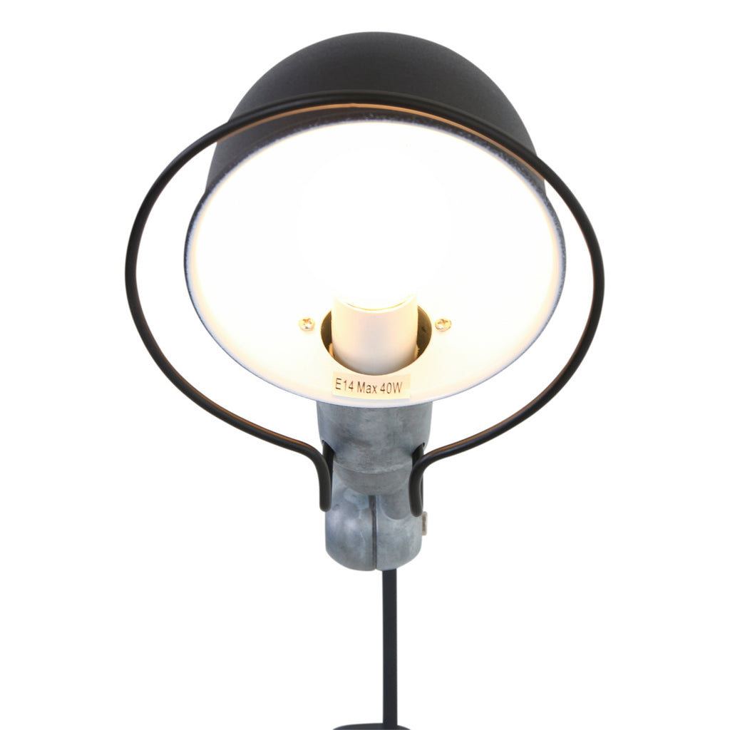 Wandlamp Davin 7656ZW Zwart met kleine fitting E14