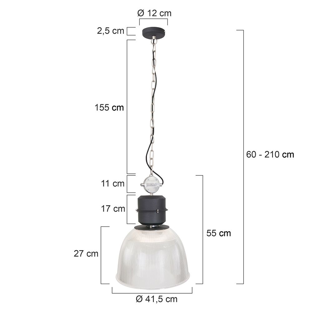 Hanglamp Clearvoyant 7695ZW Zwart