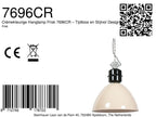 Crèmekleurige Hanglamp Frisk 7696CR – Tijdloos en Stijlvol Design