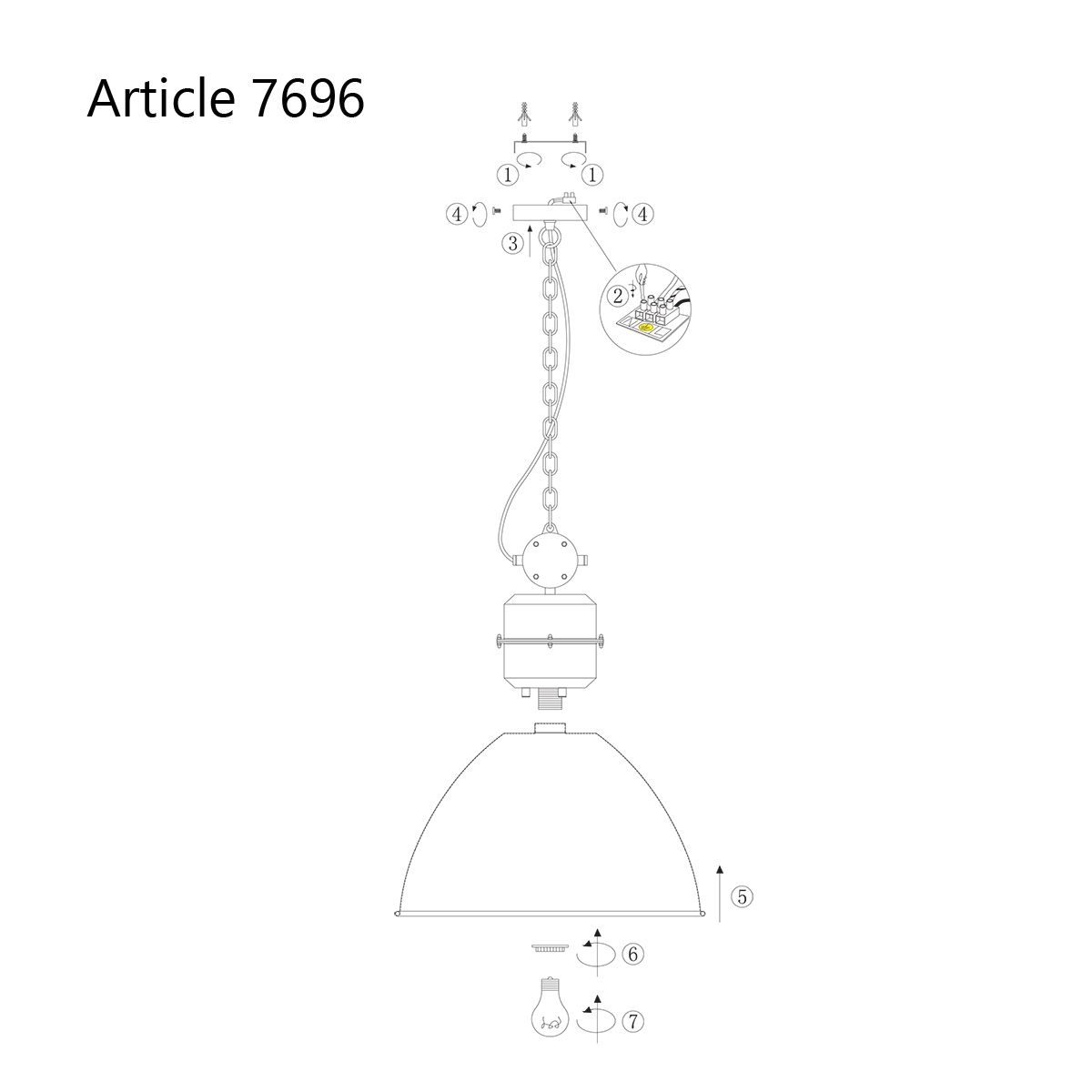 Hanglamp Frisk 7696G Groen