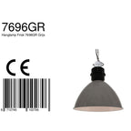 Industriële Grijze Hanglamp Frisk 7696GR – Robuust en Stijlvol