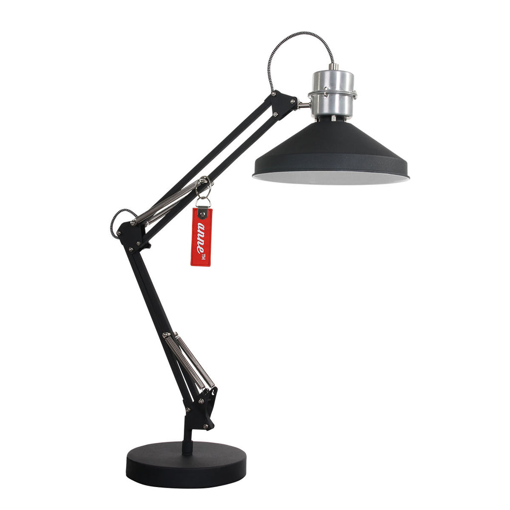 Tafellamp Zappa 7702ZW Zwart met schaararm en E14 fitting