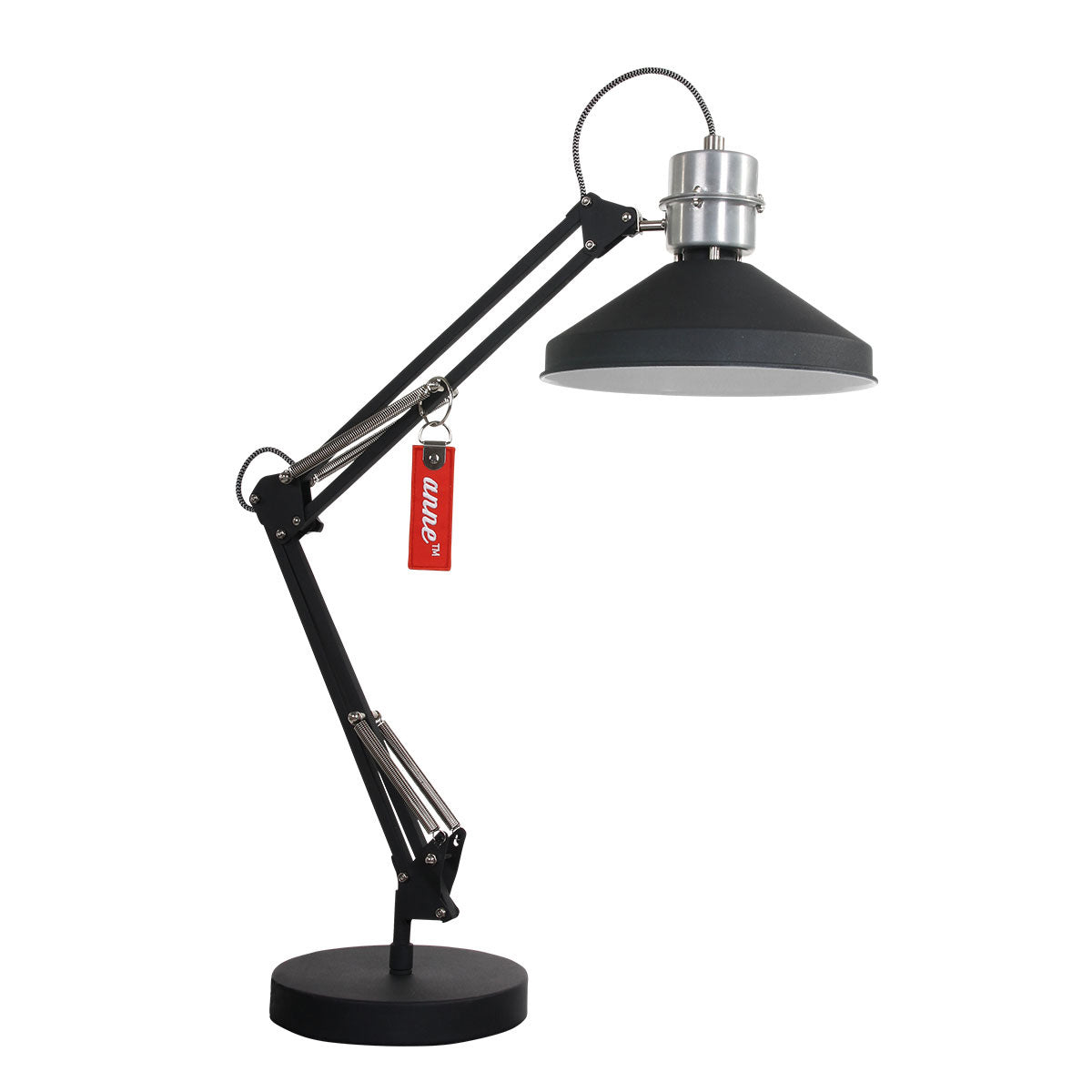 Tafellamp Zappa 7702ZW Zwart met schaararm en E14 fitting