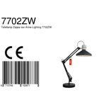 Tafellamp Zappa 7702ZW Zwart met schaararm en E14 fitting