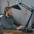 Tafellamp Zappa 7702ZW Zwart met schaararm en E14 fitting