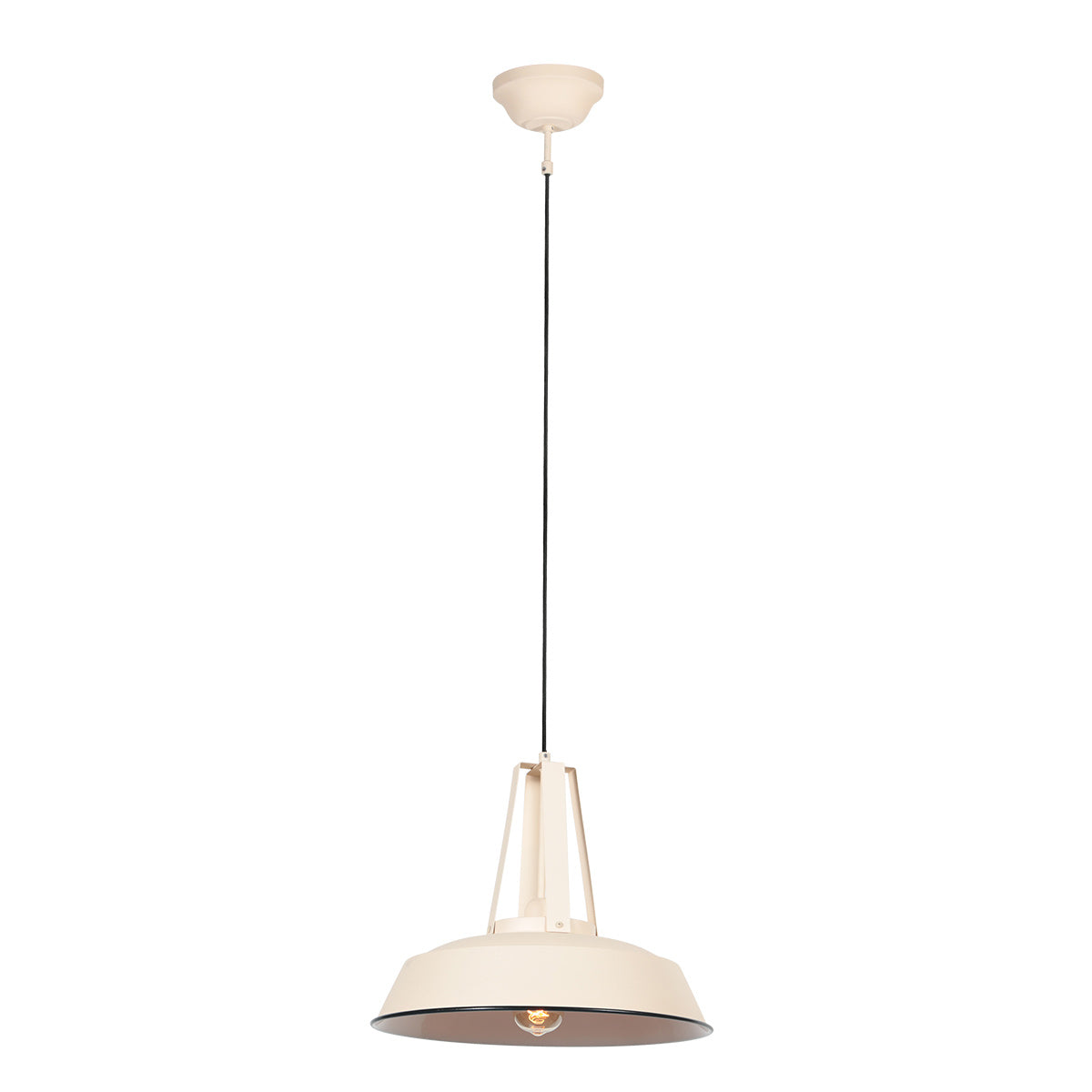 Crèmekleurige Hanglamp Eden 7704CR – Landelijke Stijl en Tijdloos Design