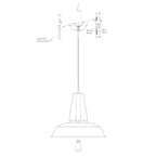 Hanglamp Eden 7704W Wit rond 42cm E27 fitting