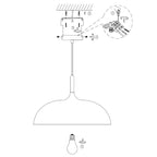 Witte Scandinavische hanglamp Bjorr 7731W Ø45cm