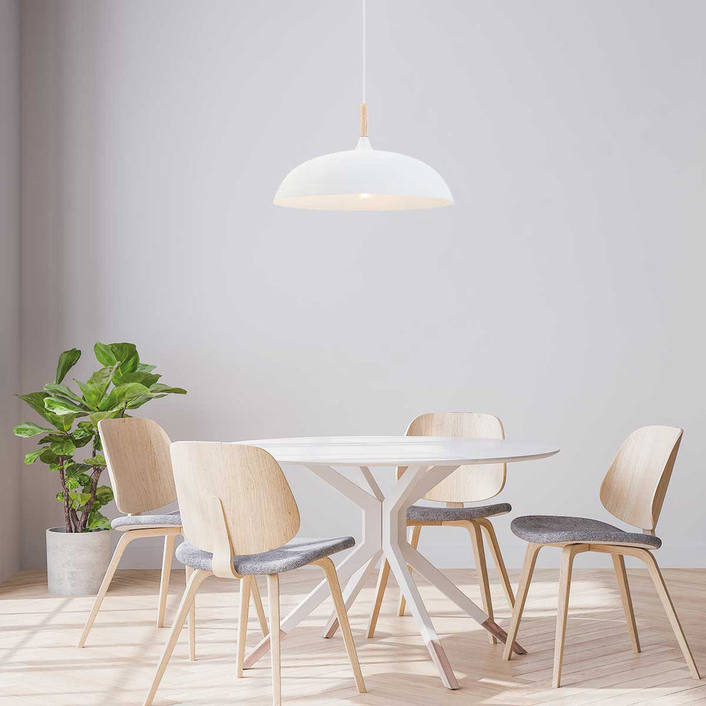 Witte Scandinavische hanglamp Bjorr 7731W Ø45cm