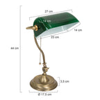 Bronzen notarislamp / bureaulamp 7733BR met grote fitting E27