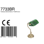 Bronzen notarislamp / bureaulamp 7733BR met grote fitting E27