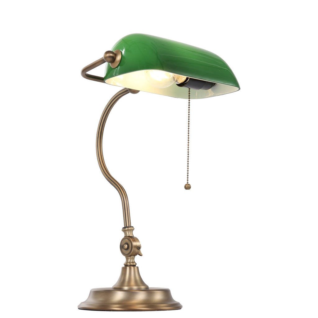 Bronzen notarislamp / bureaulamp 7733BR met grote fitting E27