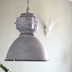 Grijze industriële hanglamp Densi 7779GR Ø47 cm