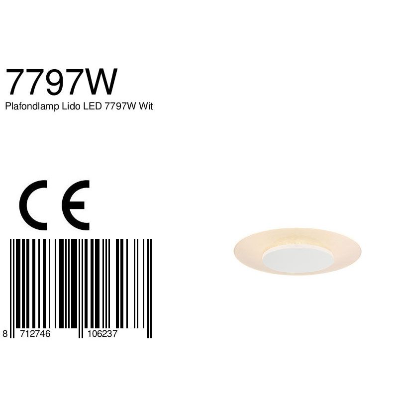 Plafondlamp Ceiling & Wall 7797W Wit