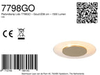 Plafondlamp Lido 7798GO goud/witte LED lamp Ø36 cm