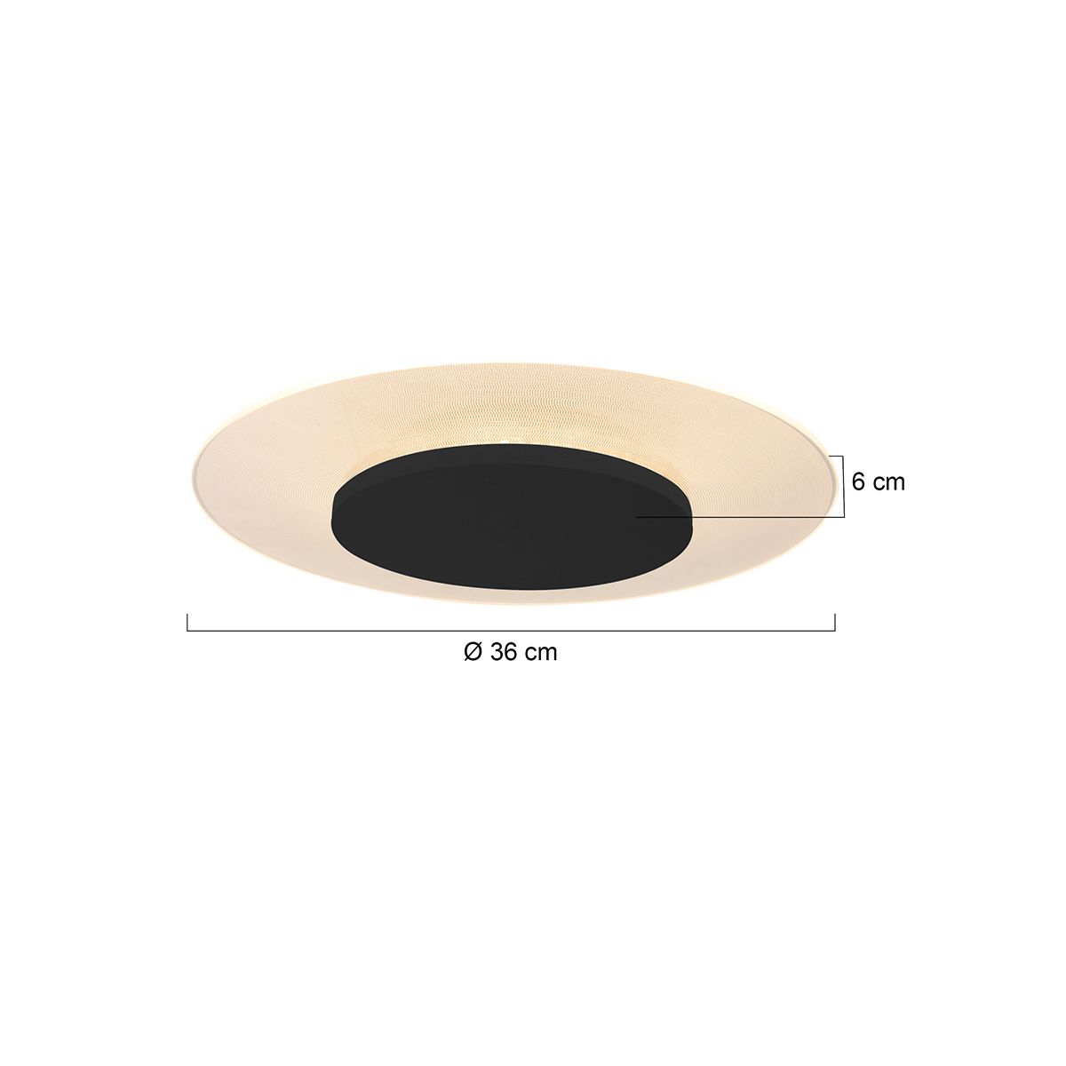 Plafondlamp Ceiling & Wall 7798ZW Zwart
