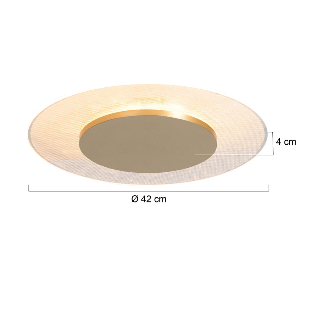 Plafondlamp Lido 7799GO goud/witte LED lamp Ø42 cm